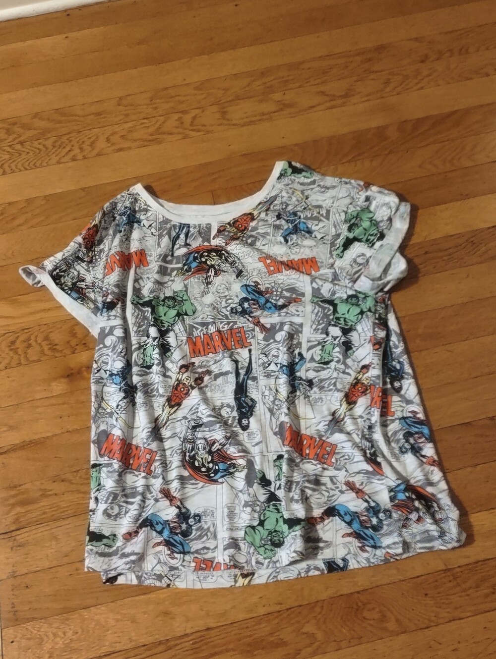 Marvel superhero hulk ironman wolverine captain america cotton kids XL